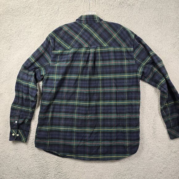 Le 31 Par Simons Mens Green Blue Button Up Plaid Shirt Preppy Size XL - Picture 8 of 12
